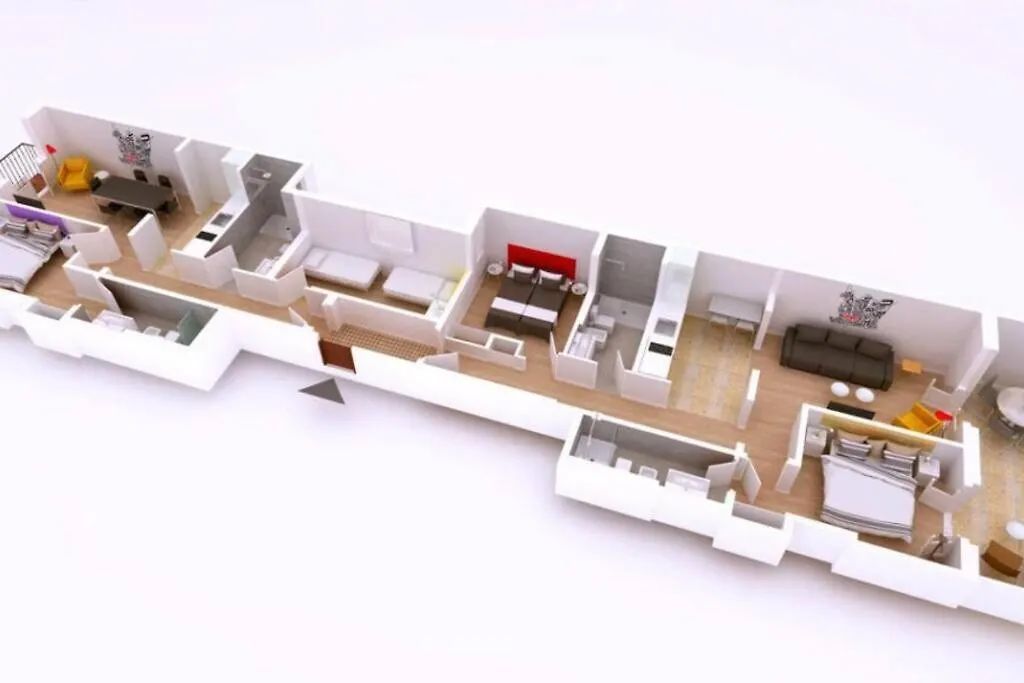 Perfectly Located 4Bed 4Bath Apartment In Eixample Barcelona Španělsko